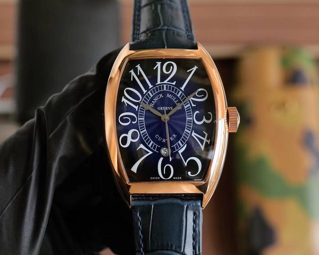 白壳 玫壳 法兰克 穆勒 Franck Muller 55*42*13Mm 全自动机械机芯 双面小牛皮原装针扣 酒桶形拱桥状壳 烈日之下 万众瞩目